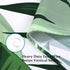 SOFJAGETQ Tropical Banana Leaves Digital Printing Fabric Shower Curtain for Bathroom, White Green Fall Shower Curtain Set, 72 x 72 inches Long, with Free Hooks
