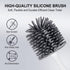 TRENTI Toilet Brush with Holder 2 Pack, Silicone Toilet Brush Set with Ventilated Holder and Long Ergonomic Handle, Flexible Silicone Toilet Brushes for Bathroom