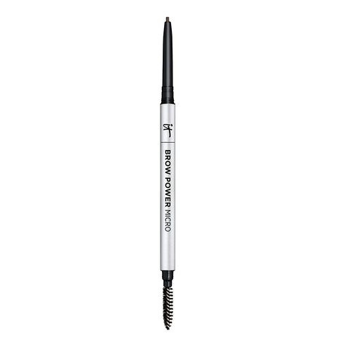 IT Cosmetics Brow Power Micro, Universal Taupe - Universal Eyebrow Pencil - Mimics The Look Of Real Hair - Budge-Proof Formula - Built-In Spoolie - 0.017 Oz