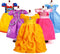 Dreamgirl World Collections 18-Inch Doll Clothes Princess Dress 5 Pc Pincess Dress Set Includes Cinderella, Belle, Snow White, Rapunzel and Aurora Fits 18" Dolls