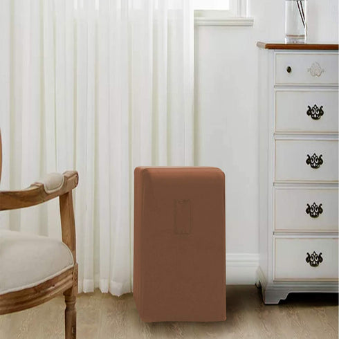 Perfitel Universal Portable Air Conditioner Cover Dust Proof Sunshade Fabric Covers with Telescopic Rope AC Cover Protector Defender - Full Winter AC Cover Indoor Protection (Brown)