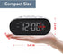 REACHER Digital Alarm Clock for Bedroom - 0-100% Dimmer, Dual Alarm, 2 USB Ports, Weekday/Weekend/7 Days, LED Display, 5 Natural Wake Up Sounds, Adjustable Volume, Snooze, Small Size, Outlet Powered