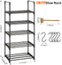 5 Tier Shoe Rack, Stackable Shoe Rack Organizer for 10 Pairs, Durable Space Saving Shoe Shelf, Sturdy Freestanding Shoe Shelf for Closet, Hallway, Entryway, Bedroom, Living Room (5 Tier)