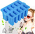 Homemade Silicone Popsicles Molds,BPA Free Popcylce Molds,Reusable Popsicle Mold for Kids,Ice Cream Mold,Ice Pop Molds Maker with 50 Popsicles Sticks,50 Popsicle Bags,Funnel ( Blue)