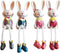 KESYOO 4Pcs Mini Bunny Figurines Resin Rabbit Statues Sculptures Easter Shelf Sitters Table Decorations Centerpieces for Kids Easter Birthday Party Supplies