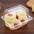 Twdrer 100 Pack Disposable Clear Plastic Clamshell Hinged Food Portable Square Containers for Salads,Fruit,Hamburgers,Sandwiches,Cupcake(5.3" x 4.2" x 3.4")