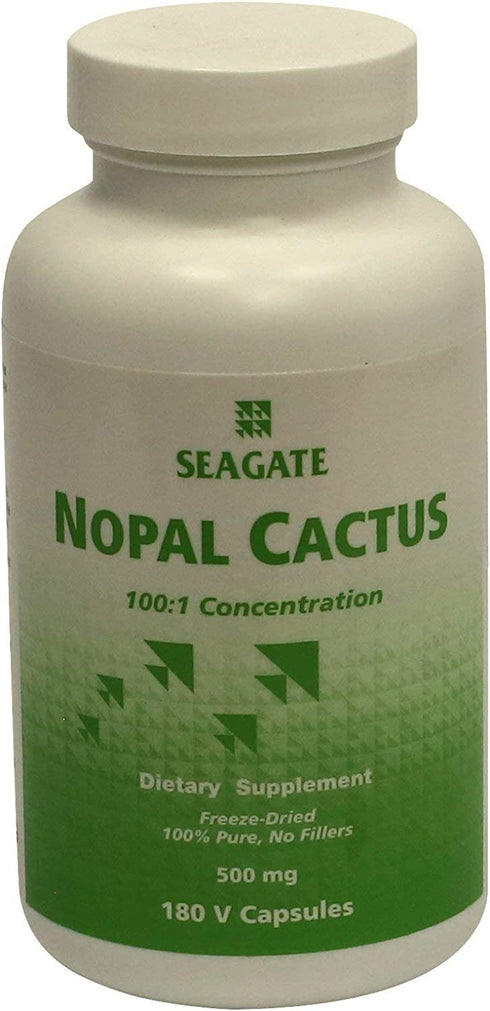 Seagate Products Freeze-Dried Nopal Cactus 500 mg 180 Capsules