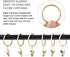 Fivebop 40 Pack Rings Curtain Clips Rustproof Metal Window Drapery Clip Vintage Heavy Duty Eyelet Curtain Rods Hangers Rings with Hooks, 1.25In Inner Diameter(Golden)