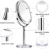 Makeup Mirrors Make-up Mirror Table Mirror with 1/10-fold Magnification, Double-Sided & 360 ° swiveling for Make-up, Shaving, Facial Care in The Living Room, Cosmetic Studio, Jewelry Store