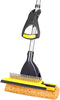 Yocada Sponge Mop Home Commercial Use Tile Floor Bathroom Garage Cleaning with Squeegee and Extendable Telescopic Long Handle 41-53 Inches Easily Dry Wringing