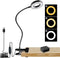 DLLT Dimmable Clip on Light, 48 LED USB Book Reading Light, Color Changeable Night Light Clip on for Desk, Bed Headboard, Makeup Mirror, Dorm Room, Computer, Piano Lighting, 15 Brightness (Black)