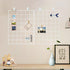 GBYAN Wall Grid 2 Pack Wire Photo Grid Panels Black Memo Board Wall Organizer (White)