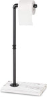 MOOACE Industrial Toilet Paper Holder Stand, Paper Pipe Tissue Roll Tower Holder for Bathroom, Washroom White Gray