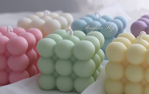 Brighter Sky Bubble Candle, Natural Premium Soy Wax, Beige, French Vanilla, Aesthetic Candles, Gift Ideas, Candle Décor, Gift for Her, Candle Gift, Gift for Friend, Decorative Candles