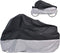 Bike Cover Adult Tricycle Cover Waterproof Bicycle/Motorcycle Storage Cover, Heavy Duty Ripstop Material & Anti-UV, Protect Your Bike from Rain, Dust, Debris Sun for Outdoors Indoors (Silver-Black)