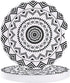Small Car Coasters for Cup Holders 2.65" Absorbent 2 Pack Car Coaster Ceramic Stone for Drinks Mandala Ethnic Boho Car Accessories Absorb Water Drops