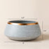 Large Succulent Planter Pots - Ceramic Indoor Outdoor Garden Pot with Drainage for Plant Flower, 8 Inch, Gray