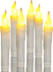 Ymenow LED Taper Candles with 6H Auto Timer, 6pcs Flickering Flameless Electric Candlesticks Battery Operated Candles for Home Room Party Christmas Decorations - Warm Yellow