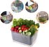 Fresh Produce Saver Container Mesh Sieve Storage Organizer Filter Basket Fresh Vegetable Fruit Draining Crisp Keep Vegetables Fresh Easy to Clean (Grey-1.7 L)
