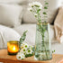 FUNSOBA Green Glass Flower Vase with Gold Mouth for Centerpieces Home Wedding Decoration (1, Large)