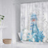 Allenjoy 72x72 inch Winter Theme Merry Christmas Shower Curtain Set with 12 Hooks Colorful Star Blue Hat Cute Snowman Bathroom Curtain Durable Waterproof Fabric Bathtub Sets Home Decor