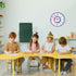 Telling Time Teaching Wall Clock, Silent Movement, Educational Wall Clock, Makes Kids Learning Time Faster and Fun. Its Perfect for Parents and Teachers, Decorate Kids Bedroom or Classroom,Purple