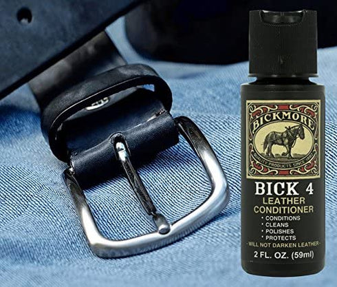 Bick 4 Leather Conditioner and Leather Cleaner 2 oz - Will Not Darken Leather - Safe of Leather Apparel, Furniture, Jackets, Shoes, Auto Interiors, Bags & All Other Leather Accessories