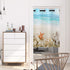 WARM TOUR Window Curtain Panel Coastal Beach Clear Water Printing Decor Durable Drapes for Bedroom Kitchen Living Room Seashell Starfish