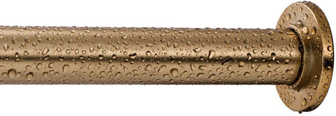 Ivilon Tension Curtain Rod - Spring Tension Rod for Small Windows or Shower, 16 to 24 Inch. Warm Gold