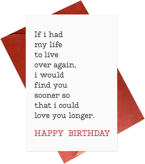 Romantic Birthday Card,Love Cards For Boyfriend Girlfriend Husband Wife Him Her