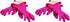 Casabella Premium Waterblock Cleaning Gloves - 2 PAIR (4 Gloves) Pink - (Medium)