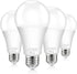 Dusk to Dawn Light Bulbs Outdoor 100 Watt Equivalent, 11W Automatic On/Off Sensor Light Bulb Daylight 5000K, A19 Outdoor LED Light Bulbs Photocell for Porch Garage Yard Security, E26 Base, 4-Pack