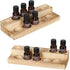 LIANTRAL Essential Oils Storage Rack, 2 Tiers Wooden Essential Oils Nail Polish Display Holder for 5/10/15/20ml Bottles, Set of 2