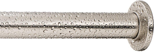 Ivilon Tension Curtain Rod - Spring Tension Rod for Small Windows or Shower, 16 to 24 Inch. Satin Nickel