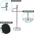 ROLABAM Towel Rack (with Crystal Finial) Hand Towel Holder Stand Total Height 15.7" for Bathroom Vanity Countertop, Kitchen, Steel Towel Holder Stand , Chrome