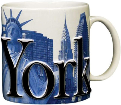 Americaware SMNYC01 New York 18 oz Duo Tone Blue Relief Mug