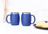 Stainless Steel Insulated Coffee Mugs Set of 2 (14oz) Double Wall Coffee Cups With Spill Resistant Lid & Strong Handle Shatterproof Cups for Cold Drinks & Hot Beverages - for Indoor & Outdoor Use