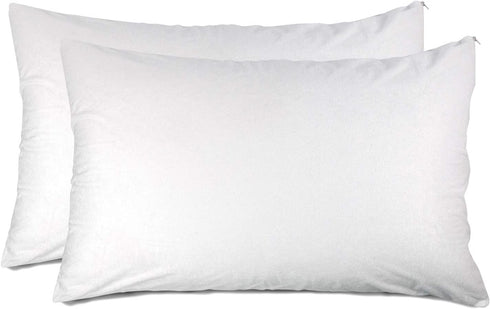 Cosy House Collection Luxury Bamboo Waterproof Zippered Pillow Protector - Premium Breathable & Noiseless Pillow Cover Encasement with Zipper - Stain Resistant - Set of 2 - King Size