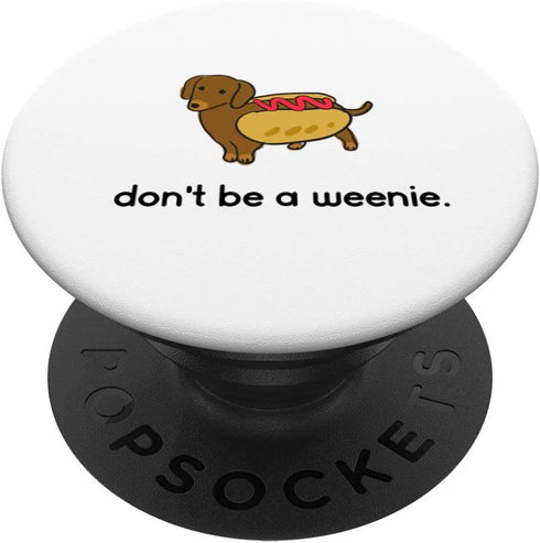 Dachshund Dog Doxie Weenie White Cute Funny Gift PopSockets PopGrip: Swappable Grip for Phones & Tablets