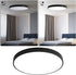 LED Flush Mount Ceiling Light,9in 6500K Cool White 12W 100W Equivalent,Round Lighting Fixture for Closets,Kitchens,Stairwells,Basements,Bedrooms,Washrooms Black