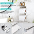 FANHAO Adhesive Toilet Paper Holder, Double Roll Toilet Tissue Holder with Shelf for Bathroom Kitchen, 3M Self Adhesive No Drilling or Wall-Mounted, SUS304 Stainless Steel Polished