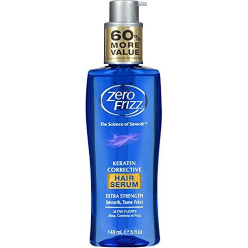 Keratin Corrective Hair Serum by Zero Frizz - Detangle, Nourish and Tame Frizz for Dry and Damaged Hair - Vitamins and Proteins Help Hydrate and Smooth for Silky Soft and Shiny Hair
