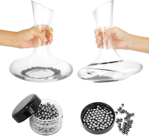 Decanter Stand, Decanter Drying Rack Bundle with Decanter Cleaning Brush, Decanter Cleaning Beads