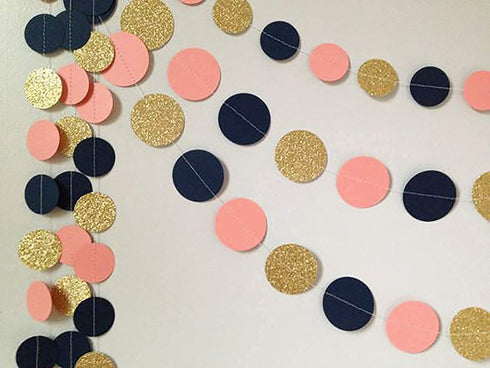 Navy Rose Gold Birthday Decorations for Women/Gender Reveal Party Decorations/Navy Peach Bridal Shower Decorations Champagne Gold Wedding/Navy Rose Gold Confetti Balloons Bachelorette Party Decor
