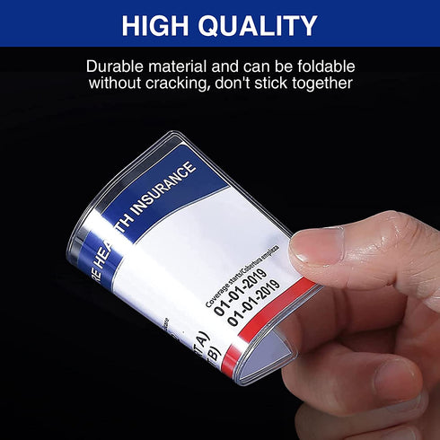 Fabmaker New Medicare Card Protector, 6 Pack Plastic Card Holder for Wallet Single 12 Mil Business Card Sleeve Waterproof Cards Plastic Protector for Credit Card Business Card Social Security Card ID Card