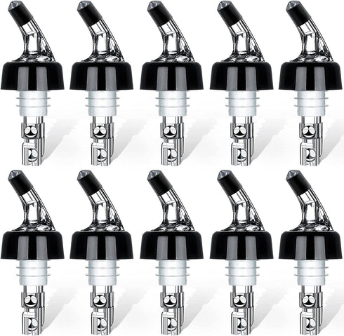 Liquor Bottle Pourers Set of 10 Wine Pourers 1oz Measured Liquor Pourers liquor Dispenser Bartender Pourer for Alcohol Tequila Cocktail Whiskey Home bar