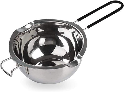 600ML Stainless Steel Double Boiler Pot with Heat Resistant Handle For Melting Chocolate, Butter,Candle and Soap Making