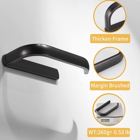 BESy Brass Toilet Tissue Paper Holder Oil Rubbed Bronze Bathroom Accessories Wall Mounted, Rust Protection