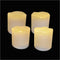 Outdoor Indoor Flameless Pillar Candles, 4 Pack Plastic Resin Battery Operated Electric LED Candle Sets with Cycling 24 Hours Timer Function for Home Party Wedding Decoration, 3"x3"