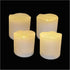 Outdoor Indoor Flameless Pillar Candles, 4 Pack Plastic Resin Battery Operated Electric LED Candle Sets with Cycling 24 Hours Timer Function for Home Party Wedding Decoration, 3"x3"